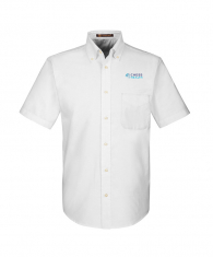 Harriton Men's Short-Sleeve Oxford with Stain-Release